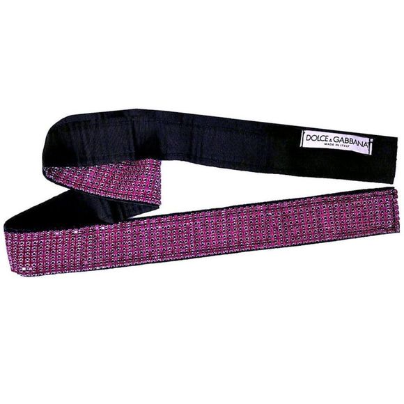 Vintage Y2K DOLCE & GABBANA Pink Swarovski Crystal Embellished Belt - Picture 7 of 11